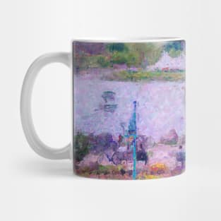 Burlington Lake Champlain Waterfront, Vermont USA Impressionist Painting Mug